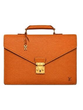 Louis Vuitton LV Vintage Serviette Conseiller Zipangu Gold Epi Leather Briefcase